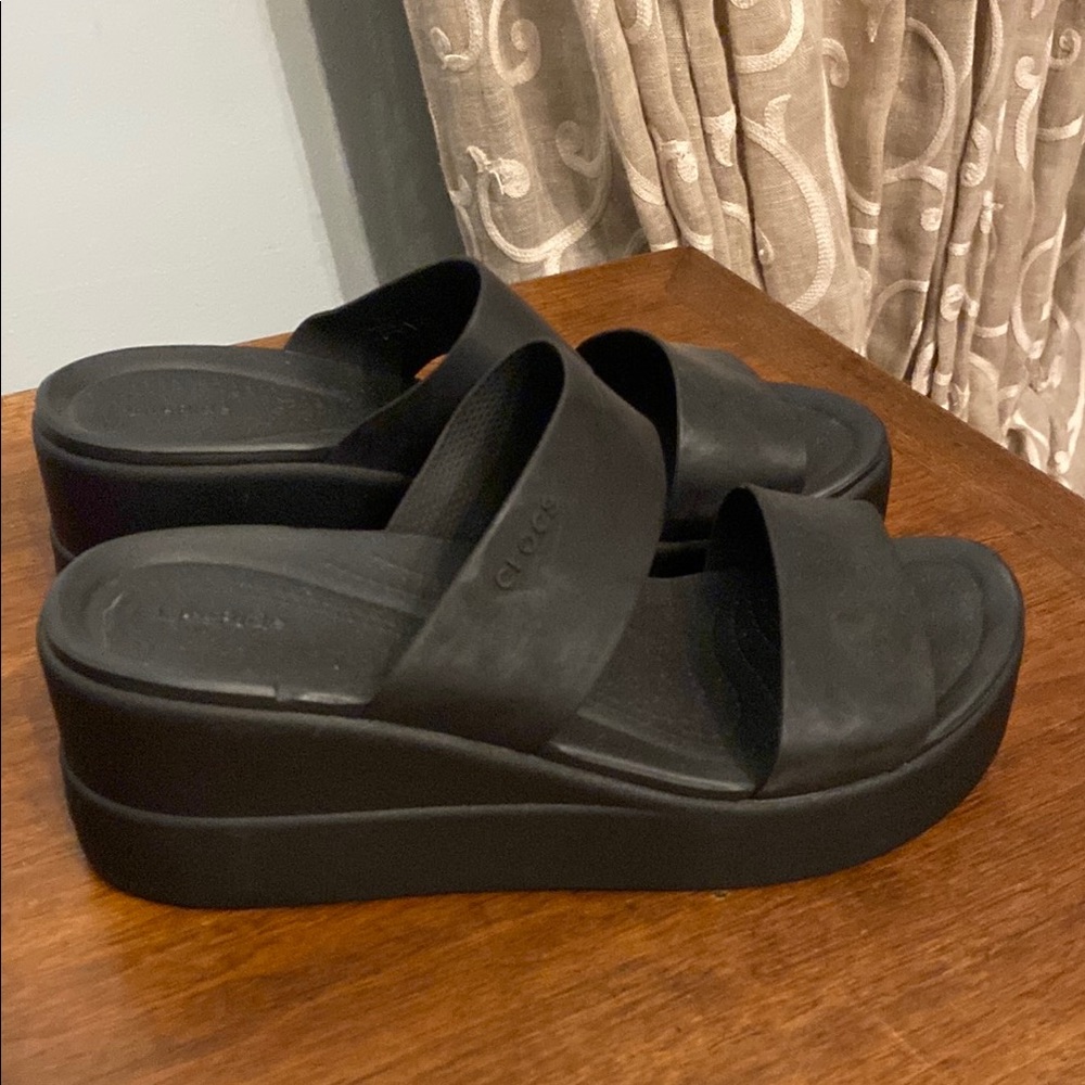 Crocs Lite Ride   Black Women's Platform Sandals